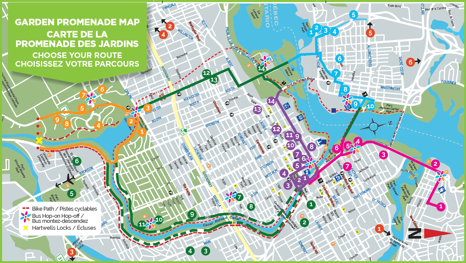 Garden Promenade Routes map Ottawa 2019